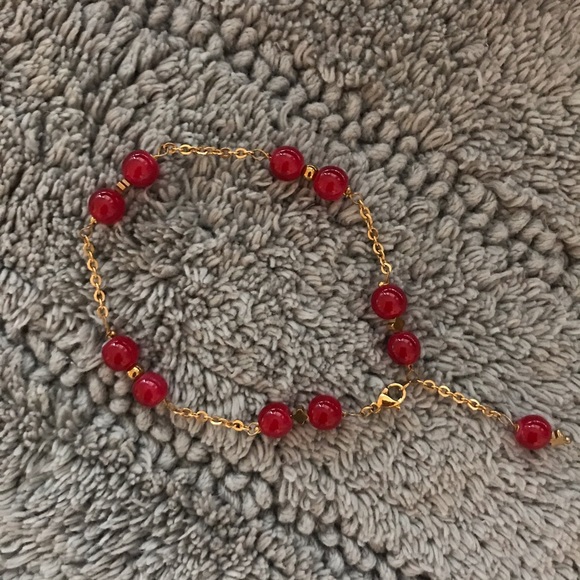 Brand new brass and beads bracelet/anklet - Picture 1 of 5